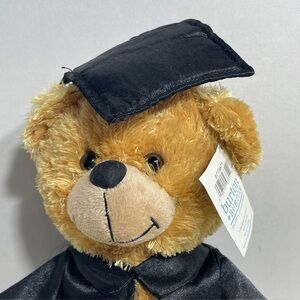 Graduation Teddy Bear Plush Black Cap & Gown w/Diploma Soft Fuzzy burton+Burton